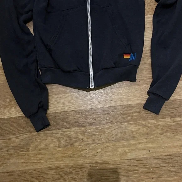 Aviator Nation ✨rare✨ rainbow hoodie quilted lining, M (fits S or XS) - Picture 3 of 9